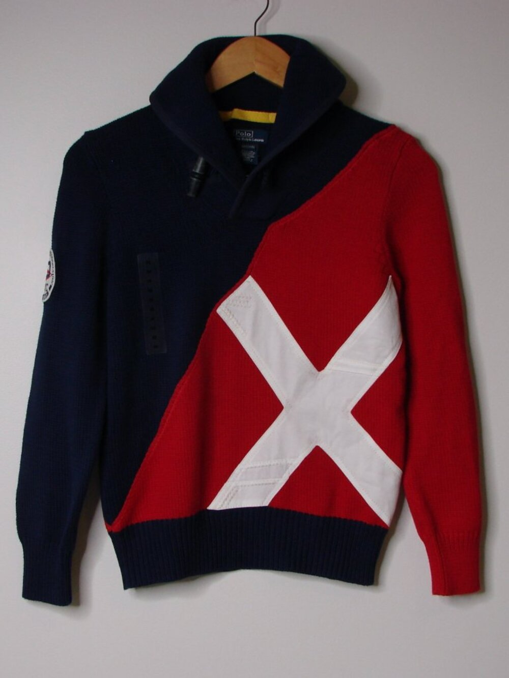 Polo Ralph Lauren Yacht Club Sweater Navy Blue Nautical Preppy NEW Boys Medium